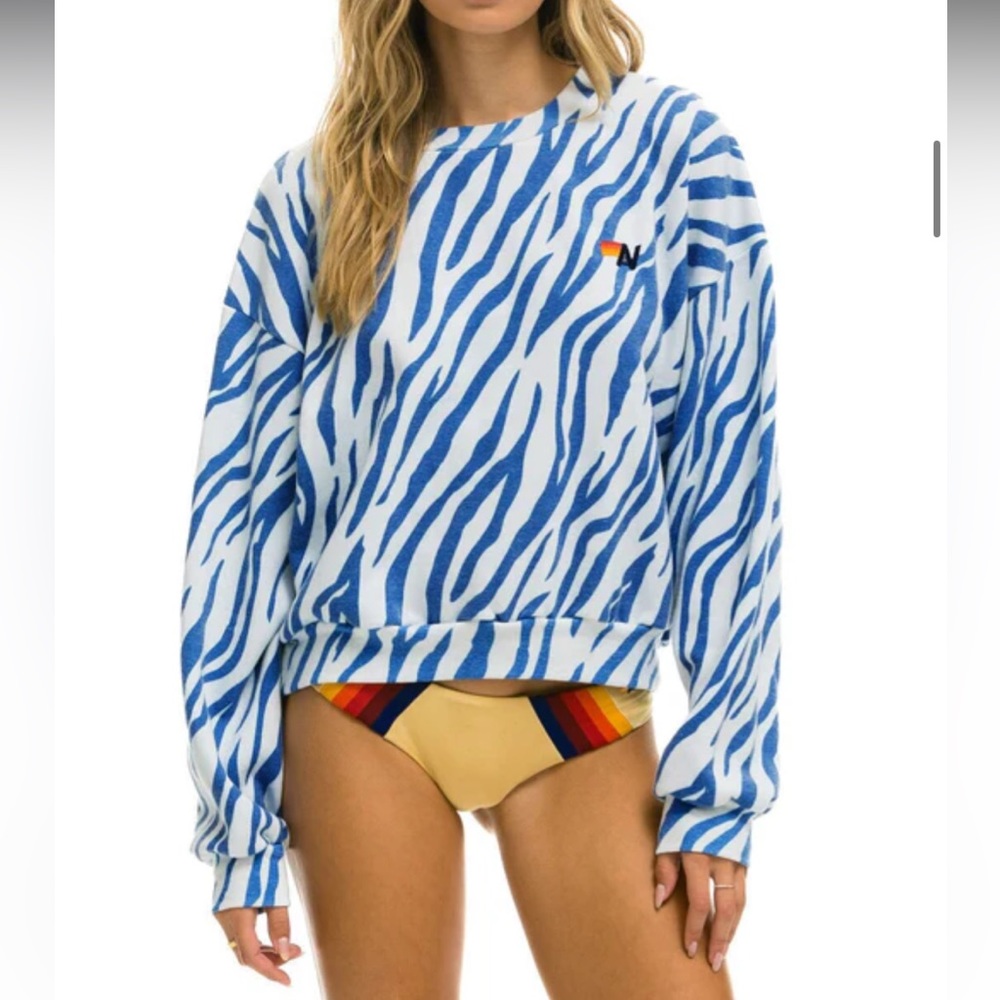 AVIATOR NATION BLUE TIGER CREW🐯💙